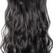 SILK-CO 17 Jet Black Curly Clip-In Hair Extensions - 100% Synthetic Hair, 8PCS Set for Full Head - Long Wavy Style - Buy Online on GoSupps.com