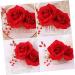 FRCOLOR Flower Hair Comb Wedding Floral Hair Clips Rhinestone Bridal Guirnaldas Para Flower Hair Clip Wedding Headband Bridal Hair Clip Red Bride Flower Headdress Rose Iron Wire - Buy Online on GoSupps.com