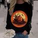 Halloween Costumes Printed Fashionable Casual Long Sleeved Zipper Round Neck Hoodies Sweater Tops Fleece Sweater Orange Small - Buy Online on GoSupps.com