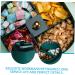 ABOOFAN 1pc Double Layer Dried Fruit Box Nut Plate to Rotate Light Luxury 26X26CM Green - Buy Online on GoSupps.com