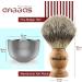 Anbbas 3pcs Pure Badger Hair Shaving Set with Wooden Handle Brush & Stainless Steel Stand - Men's Wet Shaving Starter Kit - Buy Online on GoSupps.com