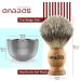 Anbbas Shaving Brush Set with Pure Badger Hair, Solid Wood Handle, Goat Milk Shaving Soap - Men's Grooming Kit - Buy Online on GoSupps.com