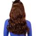 hair2heart Clip in Extensions Synthetic Hair Wavy - Hairpiece 130g Nougat Brown #7 Nougat Brown 60cm