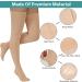 Buy 2 Pairs Compression Stockings - 20-30mmHg Thigh High Socks for Men & Women - Medical Support for Varicose Veins - Closed Toe - Black & Beige - Large - Buy Online on GoSupps.com