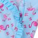HUAANIUE Baby Girls Short Sleeve One Piece Swimsuit | UPF 50+ Sun Protection | 6-12 Months | Light Blue - Buy Online on GoSupps.com