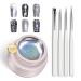 KYDA Holographic Laser Nail Painting Gel Silver Metallic Gel Polish Chrome Nail Polish Gel Laser Rainbow Effect Painted Gel for DIY Nail Art-3ml Mini size