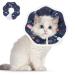 ComSaf protective hinges with starry sky patterns soft and adjustable cats of the ruff for operations after surgery cat collar prevents licking of sore barrels for cats XS