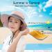 HSELL Women's UV Protection Wide Brim Sun Hat with Ponytail Hole - Pink - Buy Online on GoSupps.com