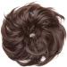 Tousled Updo Messy Bun Hair Piece - Medium Brown Synthetic Ponytail Extension for Women - Buy Online on GoSupps.com