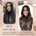 Ombre Nano Tips Hair Extensions 20 Inch Balayage Nano Ring Hair Extensions Real Human Hair Nano Human Hair Extensions Dark Brown to Blonde Natural Straight 50s/50g - Buy Online on GoSupps.com