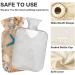 Sea Shells Hot Water Bottle with Cover | 1L Small Pain Relief Bag | BPA-Free for Hands & Feet - Buy Online on GoSupps.com