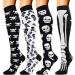 Dreshow 4 pairs of compression stockings for women and men blood circulation best support for sporty running cycling travel 4 pairs set-16 l-xl