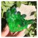 Natural Crystal Rough Crystal Cluster Rare Beautiful Green Flame Precursor Quartz Crystal Cluster Specimen Wedding Decoration Aquarium (Size : 160-200g)