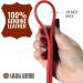 Logical Leather 6FT Braided Dog Leash - Heavy Duty Full Grain Leather Lead in Red - Buy Online on GoSupps.com