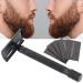 Razor Planer for Men - Dual Edge Beard & Haircut Portable Razor Set with Long Grip & 5 Blades - Ideal for Grooming & Travel - Buy Online on GoSupps.com