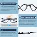 Distance Nearsighted Glasses for Men & Women - Anti Blue Light Blocking TR90 Frame -1.5 Diopters for Myopia & Farsighted Vision - Buy Online on GoSupps.com