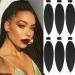 Pre-stretched Braiding Hair 6 Packs/Lot Professional Synthetic Fiber Crochet EZ Braids Yaki Texture Braiding Hair Extensions (1B) 16 Inch (Pack of 6) 1B