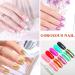 Mermaid Neon Chrome Nail Powder Kit - Gradient Glitter Pigment for Gel Nails - 2Pcs Set with Nail Sponge Brush - Nail Art Decoration - Buy Online on GoSupps.com