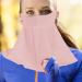 UV Protection Face Masque | Sun Masque SPF Face Cover - UV Masque Cooling Sun Face Cover Sunscreen Masque Full Face Shield Face & Neck UV Protector Pink - Buy Online on GoSupps.com