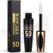 5D Silk Fiber Eyelash Mascara White Volume Mascara with Soft Mascara Brush Long-Lasting Waterproof No Smudge Mascara with False Lash Effect - Buy Online on GoSupps.com