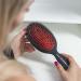 Hair2Heart Pneumatic Brush for Hair Extensions - Professional Ionic Hairbrush with Natural Bristles for Tangle-Free Styling | Black-Red - Buy Online on GoSupps.com