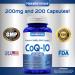 Buy Pure CoQ10 200mg - 200 Capsules Quick Absorption Non-GMO | International Shipping Available - Buy Online on GoSupps.com