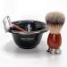 Brent Berkeley Men's Professional Porcelain Shaving Bowl - Black - Perfect for Creamy Soap Foam - 105x50mm - International Shipping - Buy Online on GoSupps.com