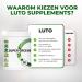  Luto Supplements Super Greens - 300g - Superfood Mix Smoothie 100% Natural Power - Lactospore Probiotic & 27 Types of Fruits and Vegetables - Luto Supplements - Buy Online on GoSupps.com