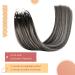 Youngsee Microring Extensions - Real Hair Silver & Black Ombre 35cm | 50g Short Microring Hair Extensions - Buy Online on GoSupps.com