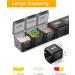 TookMag Extra Large 7-Day Pill Organizer - XL Weekly Pill Box for Vitamins & Supplements - Black - Buy Online on GoSupps.com