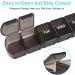 Large Weekly Pill Organizer 2 Pack | BPA Free | 7 Day Vitamin Case with XL Compartments | Travel Friendly | Black & White - Buy Online on GoSupps.com