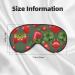 Lovely Strawberry Print Unisex Sleep Mask | Double-Sided Eye Mask for Sound Sleep & Skin Care - Buy Online on GoSupps.com