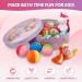 Bath Bombs for Kids 12+1 Bath Bombs with Girls Hair Ties Inside Bonus1 Funny Squeaking Toy Organic Colorful Bubble Bath for Kids Safe Tin Box Bath Bombs for Girls Gift Set for Birthday Party - Buy Online on GoSupps.com