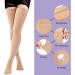 Evolyline Medical Compression Stockings 20-30 mmHg | Thigh High Support Stockings for Men & Women | Prevent Varicose Veins | Beige XL - Buy Online on GoSupps.com