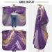 Kigai Purple Marble Barber Cape - Professional Waterproof Hair Cutting Cape for Men & Women - Adjustable Snap Closure Hairdressing Cape - Buy Online on GoSupps.com