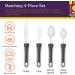 Special Supplies Adaptive Utensils (4-Piece Kitchen Set) Wide  Weighted  Non-Slip Handles for Hand Tremors  Arthritis  Parkinsons or Elderly Use  Stainless Steel Knife  Fork  Spoons (Gray Striped) - Buy Online on GoSupps.com