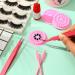 Pink Flower False Eyelashes Glue Holders with Tweezers - 200 Pieces for Lash Extension Application - Buy Online on GoSupps.com
