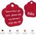 Personalized Red Engraved Dog Tag Paw - Small 26mm | Custom Pet ID Tags for Dogs - Buy Online on GoSupps.com
