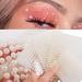 Face Gems Eye Hair Jewels Stick on Makeup Rhinestones White Pearl Self Adhesive for Women Festival Accessories Nail Art DIY Decoration Kits 4 Sheets Type1-pearls