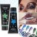 Gl-Turelifes Face Body Glitter Gel Sequins for Eyes Lips Hair Nail Face and Body - Mermaid Flakes Chunky Glitter Festival Accessory 30ml (#06 Red) - Buy Online on GoSupps.com