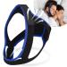 Anti Snoring Chin Strap for Sleep Apnea  Adjustable and Breathable Chin Strap for Cpap Users  Effective Snoring Solution to Stop Snoring for Men and Women (Blue)