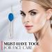 TITANIA 9 cm Stainless Steel Tweezers with Blue Handle & Slanted Tip - Rustproof 1 Pack | International Shipping - Buy Online on GoSupps.com