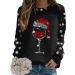 Women's Christmas Sweatshirt: Snowman & Penguin Print, O-Neck Raglan Top - Black, Size S - Buy Online on GoSupps.com