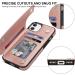 Bizzib for iPhone 11 Case Leather Wallet with Card Holder Flip Cover Kickstand Card Slots Double Magnetic Clasp Shockproof Heavy Duty Protective Case for iPhone 11-Floral Rose Gold Flower Rose Gold - Buy Online on GoSupps.com