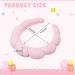 6 Pcs Spa Headband Wrist Washband Set - White Pink Makeup Face Wash Wristbands for Women Girls - Buy Online on GoSupps.com