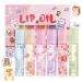 FEXPDL 6PCS Lip Gloss Set Shimmer Lip Gloss Lip Oil Light Lip Gloss Set Cute Lipgloss Sets Kids Non-Stick cup Long Lasting Lip Kit for Women and Girls