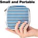 Women's Band Storage Bag | Large Capacity Menstrual Cup & Makeup Organizer - Blue & White Stripes - Buy Online on GoSupps.com