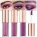 Liquid Sparkling Glitter Eye Shadow Sticks Set: Crystal Silver Golden Eyeshadow Eyeliner Eyelid Liquid Highlight Shimmer Makeup for Eyes Waterproof Quick-Drying (Pearl 1# Diamond 3#4#)