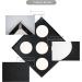 Leather Square Fencing Target for Foil, Saber, and Epee - Black, One/Five Bullseye - Buy Online on GoSupps.com
