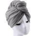 Polyte Hair Turban | Microfiber Hair Towel 30x71 cm in Dark Gray Gray Pink & White | Fast International Shipping - Buy Online on GoSupps.com